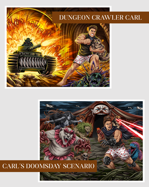 8.5 x 11 Dungeon Crawler Carl Art Prints ft Art by Duarduart